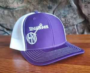 HighNoon Brand Purple and White Mesh Cap