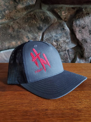 HN Feeds Charcoal Grey Cap with Black Mesh