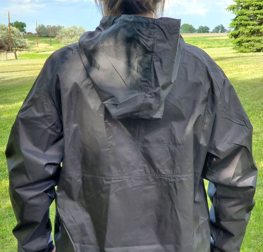 Adult Unisex Black Windbreaker