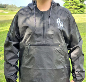 Adult Unisex Black Windbreaker