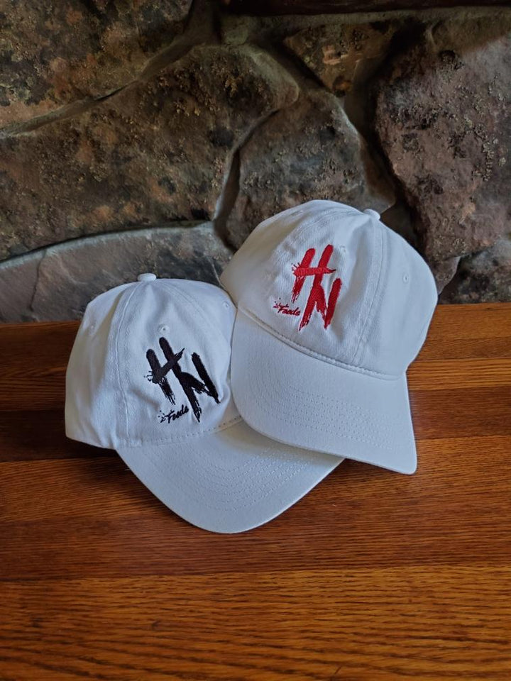 HN Feeds White Unstructured Cap