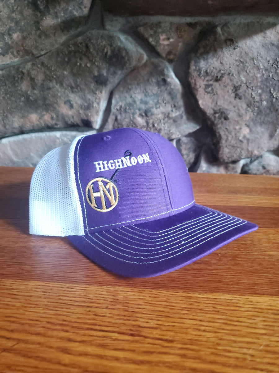 HighNoon Brand Purple and White Mesh Cap